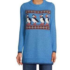 Lands' End Puffin Women's Cozy Lofty Crew Neck Sweater